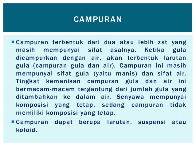 Bagaimana campuran dapat terbentuk