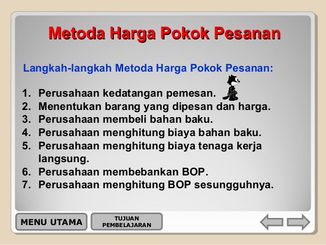 Metoda Harga Pokok Pesanan