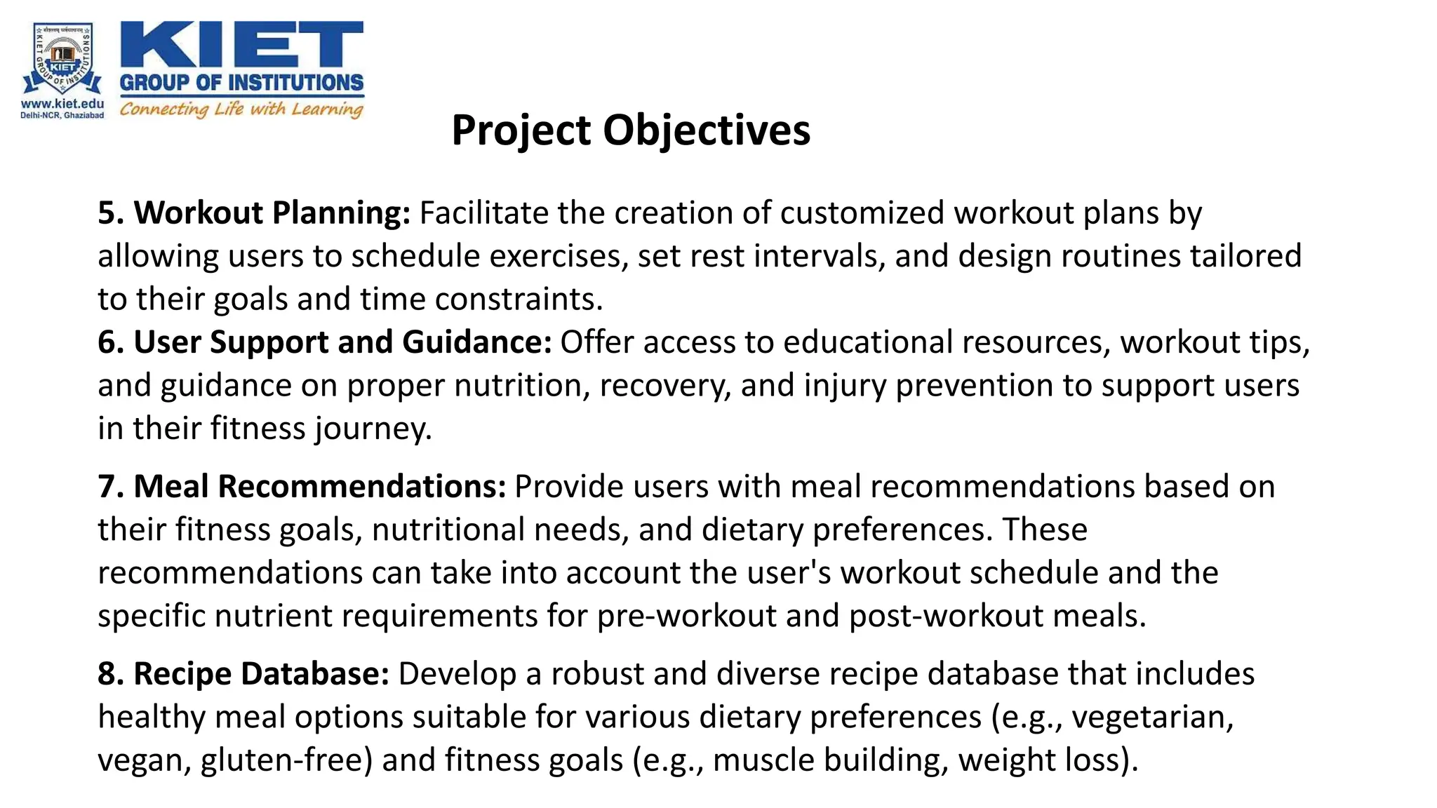 Mobile application for diet recall presentatiob | PPTX