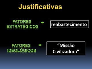 reabastecimento
“Missão
Civilizadora”
 