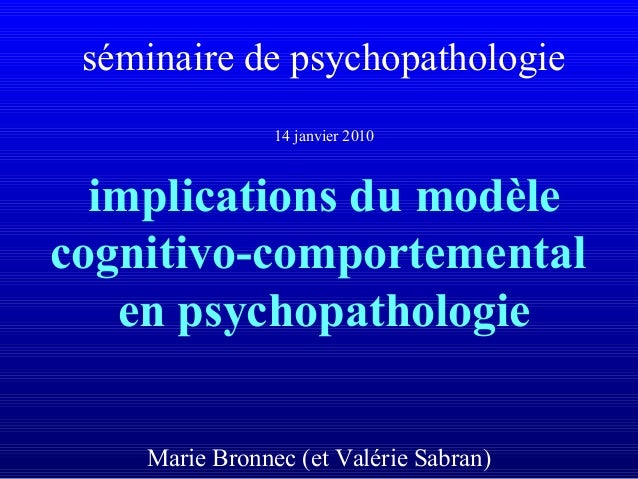 2eme Seminaire Psychopatho Tcc 14 01 10
