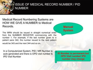 Medic Number Medical Records Department in hospital.pptx