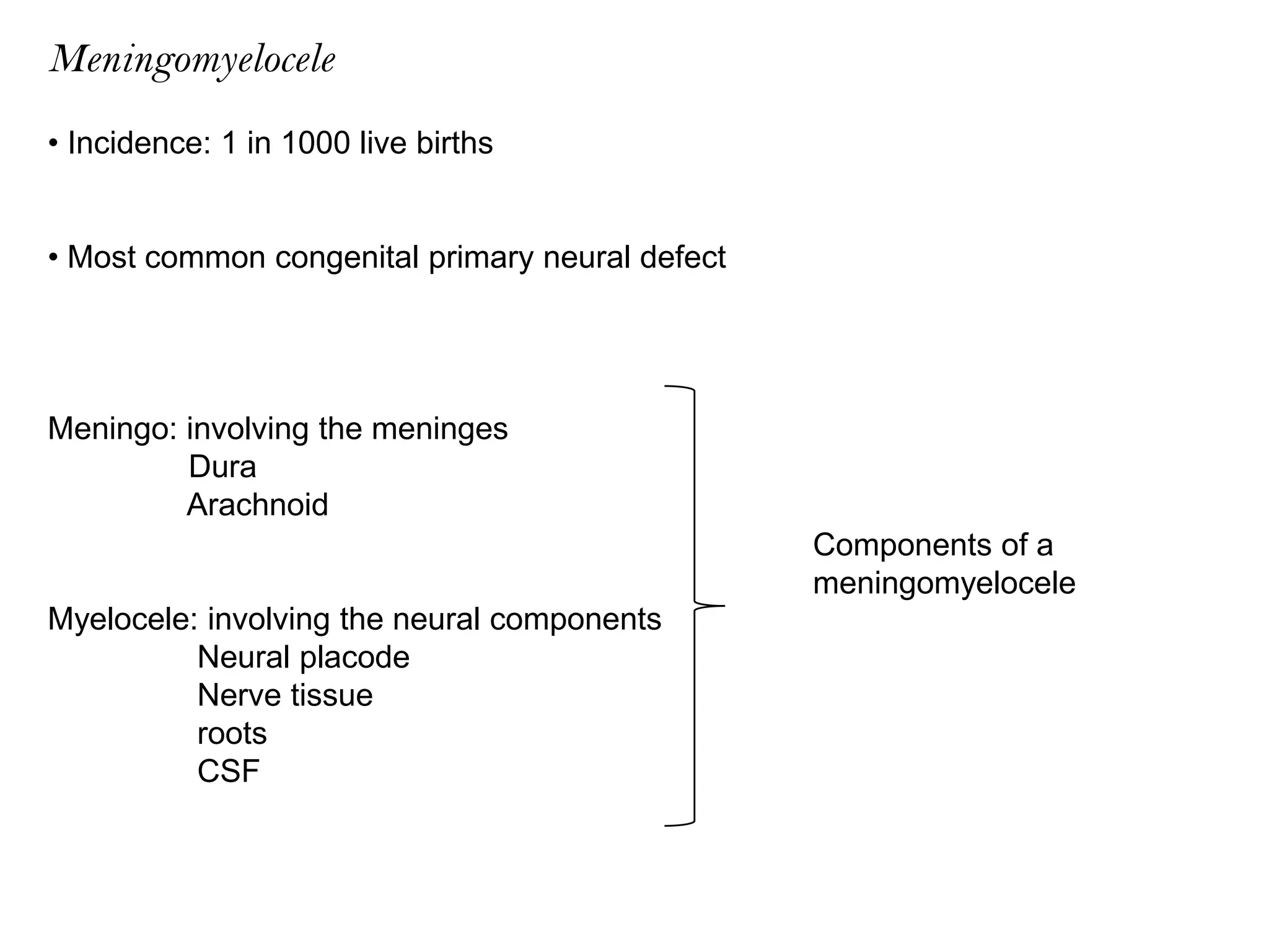 Meningomyelocele and Anesthesia | PPTX