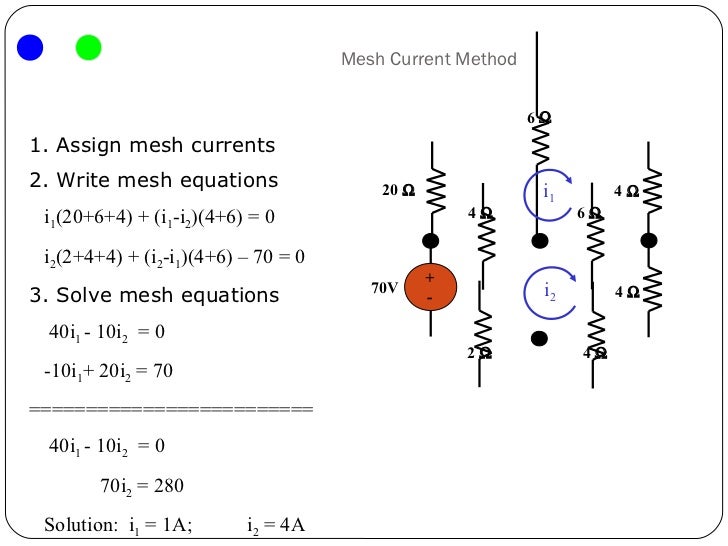 How to write mesh current equations