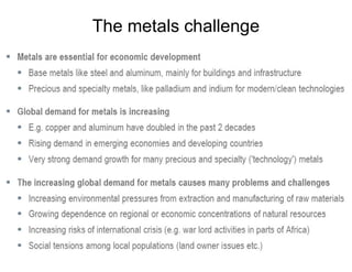 The metals challenge
 