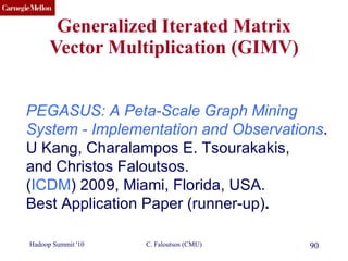 Mega Matrix Algorithm Mining Billion-node Graphs: Patterns, Generators and Tools ...
