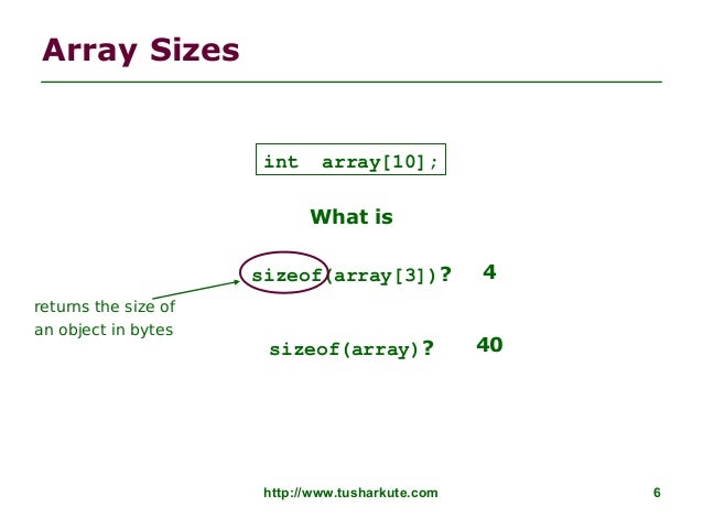 module 02 pointers in c get size of array c
