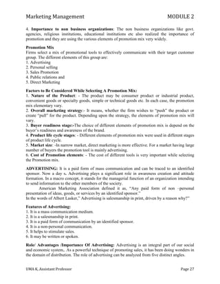 Marketing Management module 2 uma k | PDF