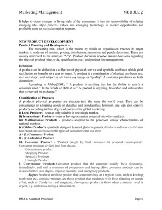 Marketing Management module 2 uma k | PDF