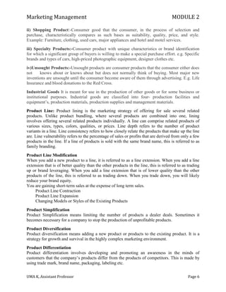 Marketing Management module 2 uma k | PDF