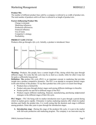 Marketing Management module 2 uma k | PDF