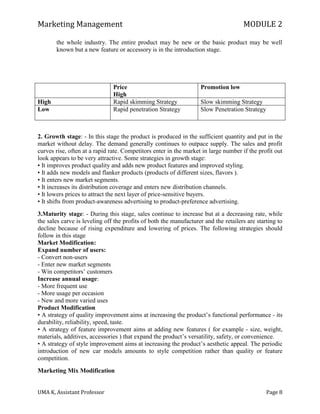 Marketing Management module 2 uma k | PDF