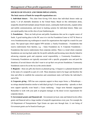Ngo Notes.pdf Management of non profit organisation module 2 uma k | PDF