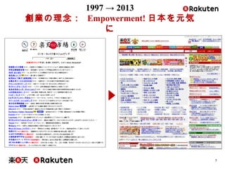 7
1997 → 2013
創業の理念： Empowerment!日本を元気に
 