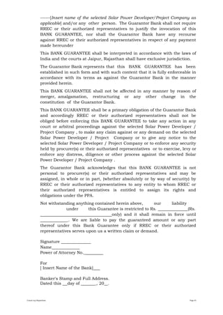 Request for Proposal (RfP) For Installation of 2 MW Canal Top Grid ...