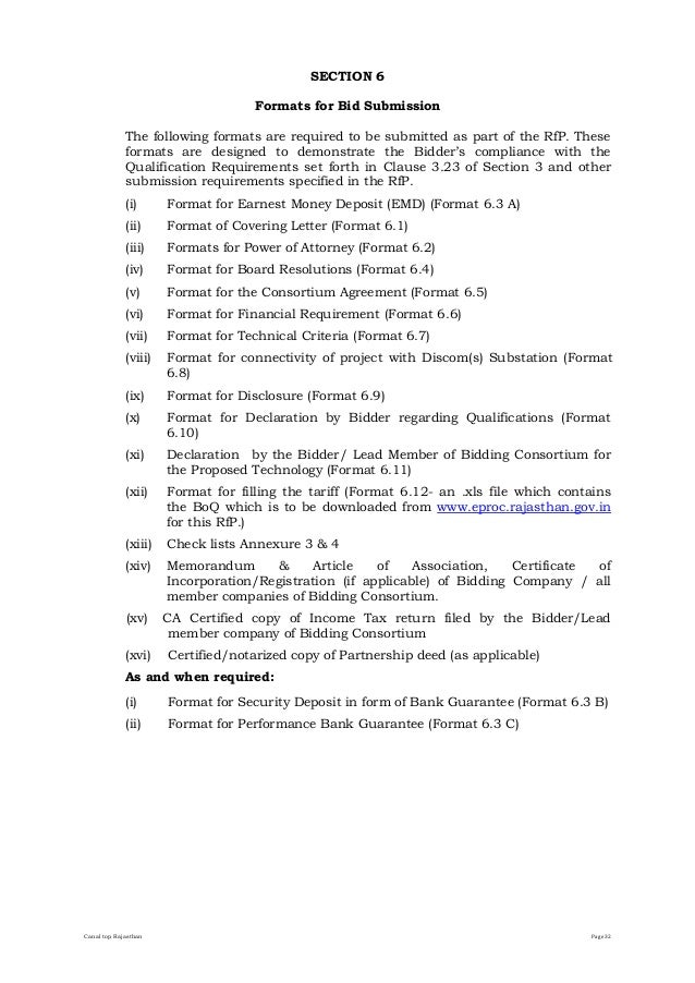 Request for Proposal (RfP) For Installation of 2 MW Canal 