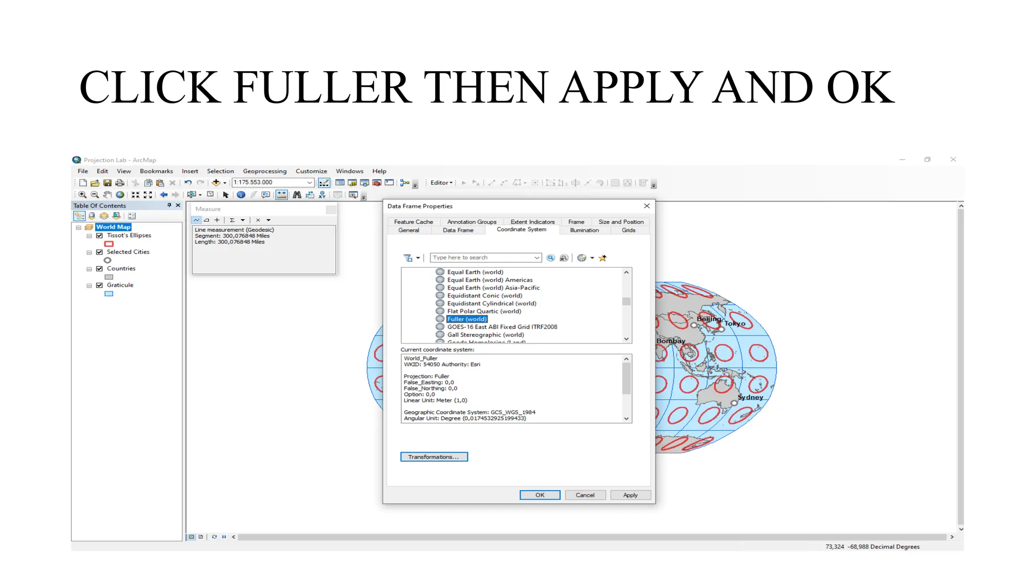 CLICK FULLER THEN APPLY AND OK