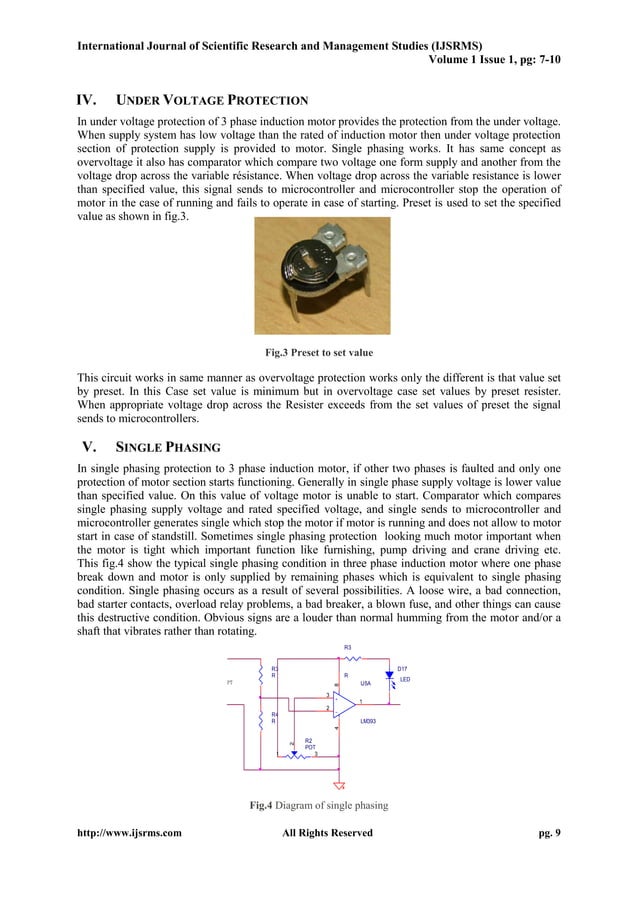 SINGLE PHASING, PHASE REVERSAL, OVERVOLTAGE, UNDER VOLTAGE AND