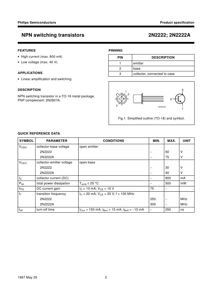 2N2222 NPN Switching Transistor