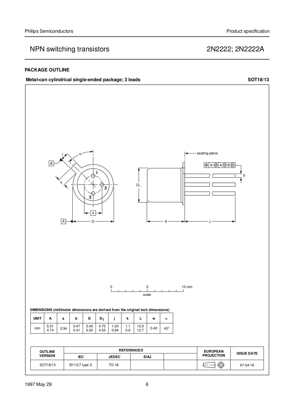 2N2222/2N222A Transistor data sheet