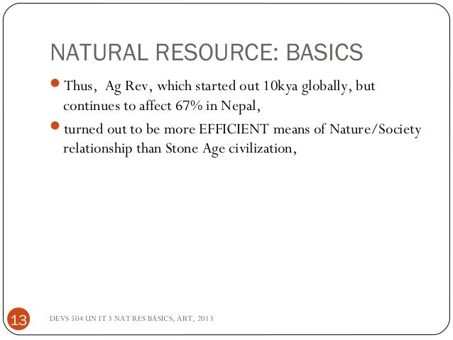 Natural Resource Basics: Theories