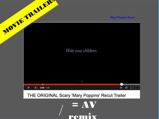 In practical termsMary Poppins Scary
M
OVIE
TRAILERS
= AV
 