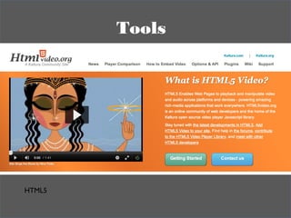 In practical termsTools
HTML5
 