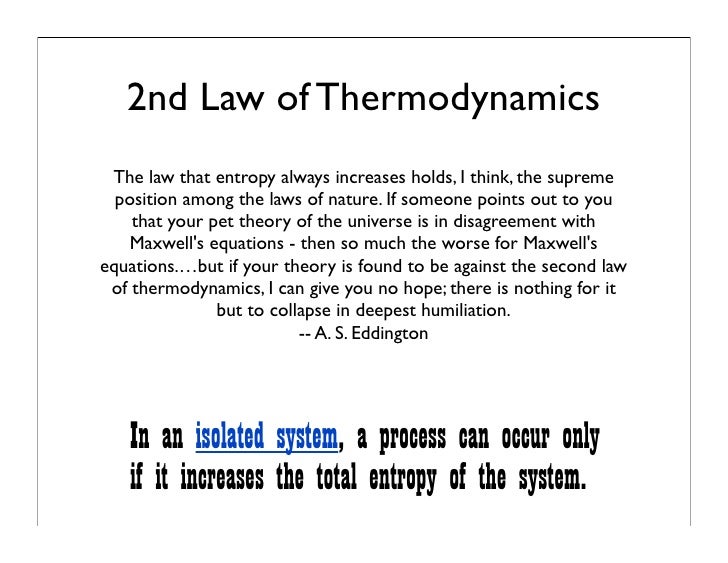 life the universe the 2nd law of thermodynamics what is the law of thermodynamics