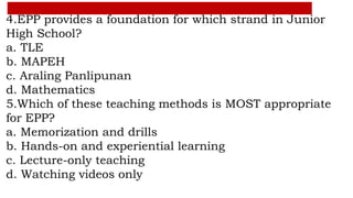 Basic Epp Comprehensive Guide to EPP and Entrepreneurship in Basic Education | PDF