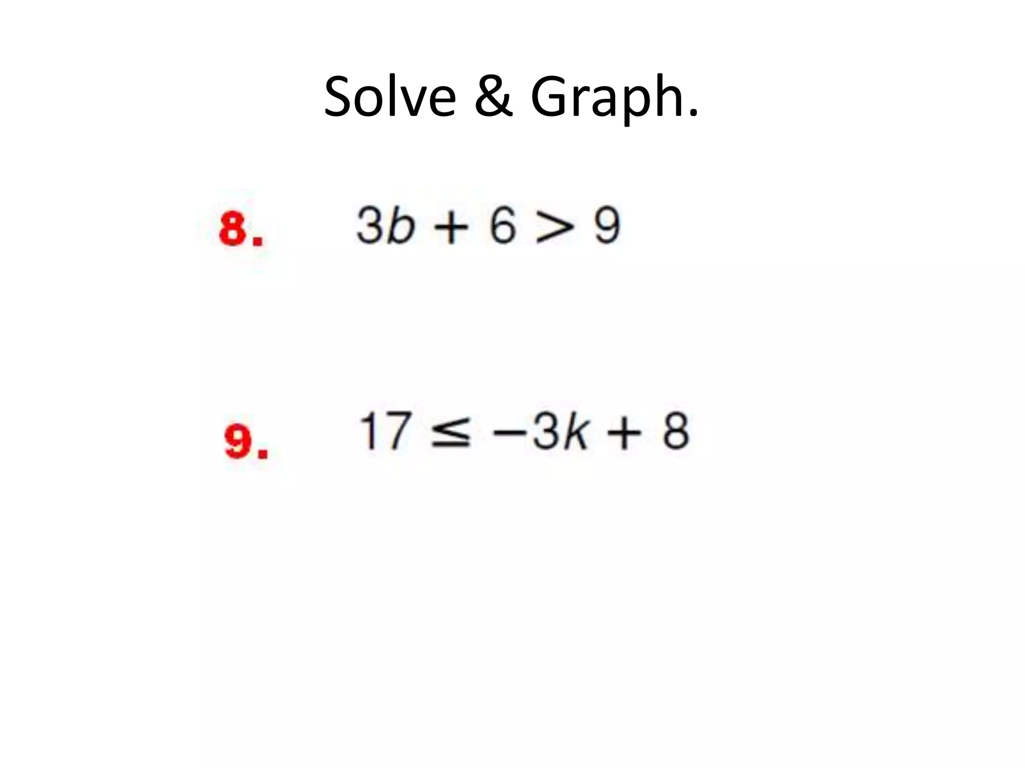 Solve & Graph. 
 