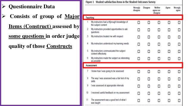 statistical analysis of questionnaires questionnaire analysis