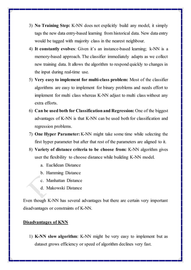 Types of Machine Learnig Algorithms(CART, ID3) | PDF