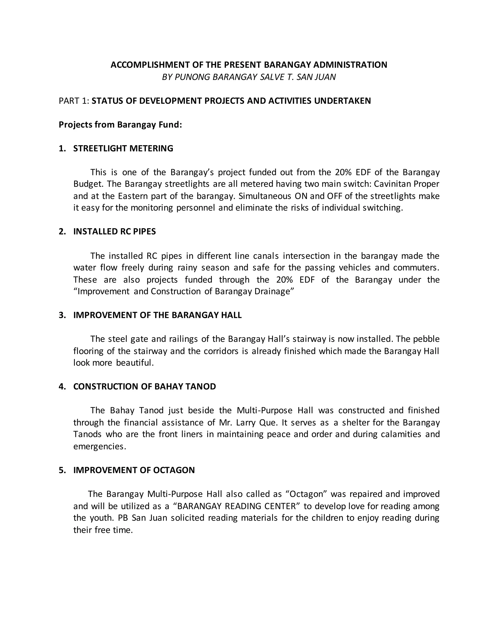 2nd assmbly report final | DOCX
