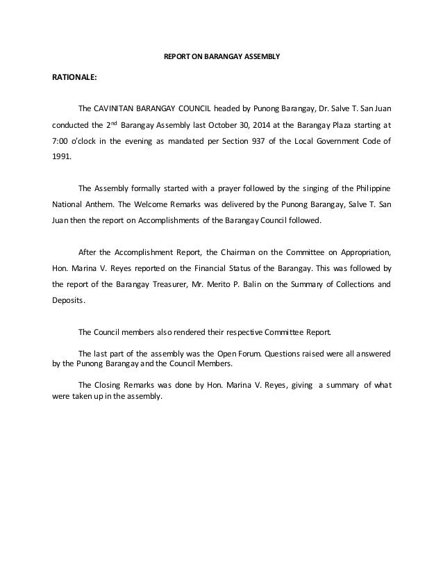 Barangay assembly minutes essay 05 image