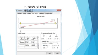 DESIGN OF END
BEAM
 