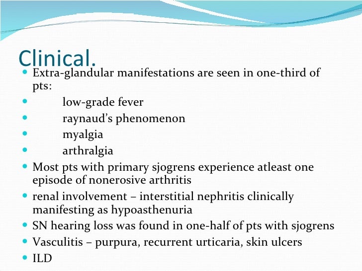 A Case of Sjogren's Syndrome