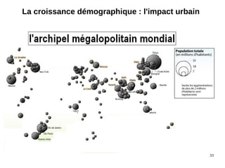 33 
La croissance démographique : l'impact urbain 
 