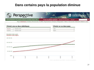 27
Dans certains pays la population diminue
 