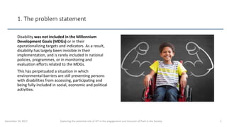 Pwd Problem ict and pwd complementary benefits | PPTX