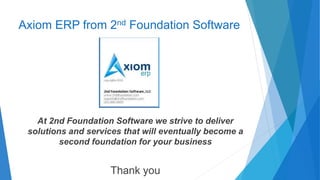 2nd foundation company overview axiom | PPT