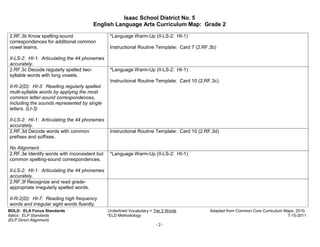 Second Grade Unit Two 2011 2012 | PDF