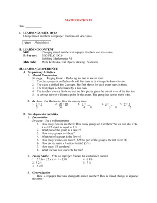 2nd grading mathematics grade vi