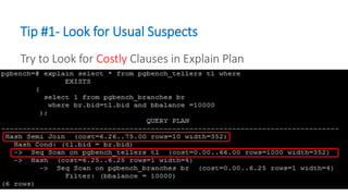 Tuning Slow Running SQLs in PostgreSQL | PPTX