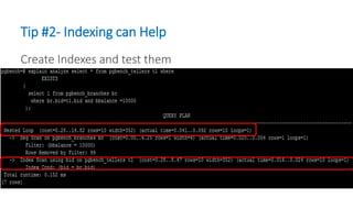 Tuning Slow Running SQLs in PostgreSQL | PPTX