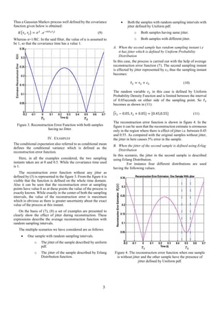 Estimating Reconstruction Error due to Jitter of Gaussian Markov ...