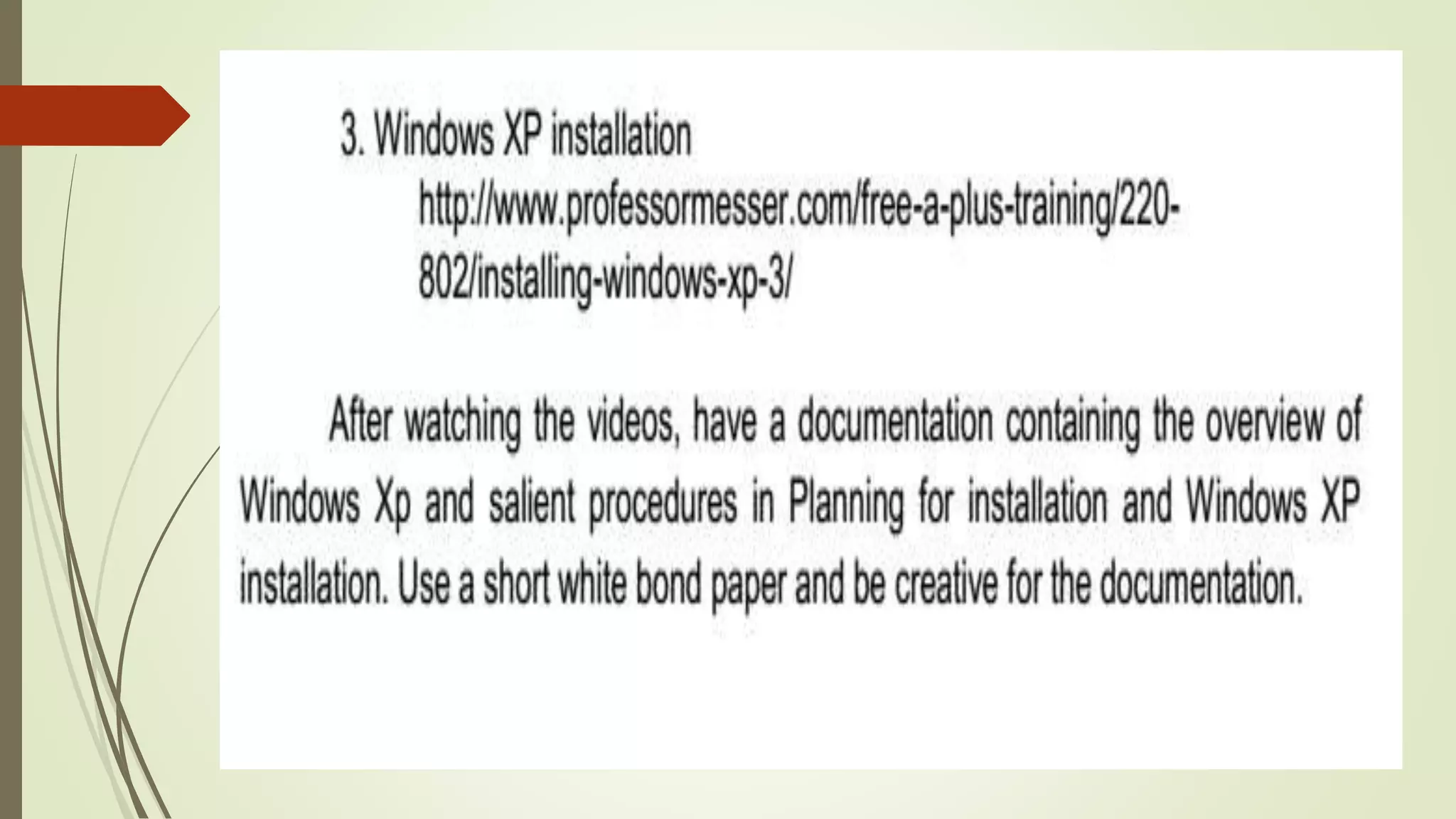2nd lesson installing operating system