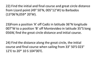 2nd mate. Great circle sailing questions.pptx