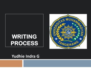 WRITING
PROCESS

Yudhie Indra G
 