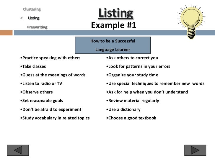 2nd meeting brainstorming listing brainstorming