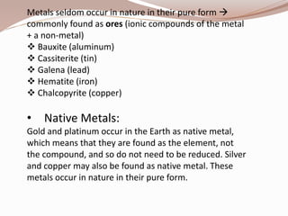 sources and extraction of materials | PPTX